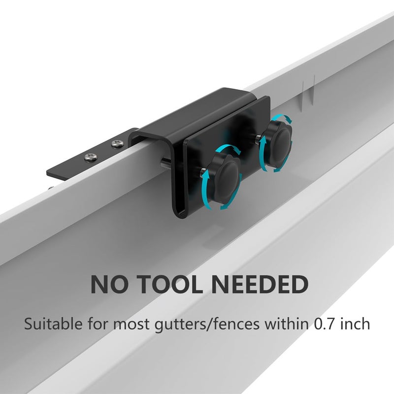 OkeMeeo Gutter Mount for eufyCam 2C/2C Pro/3/3C/SoloCam C210/SoloCam S220, Outdoor Mount for Wyze Cam Pan V3/Arlo Cameras and More 1/4"-20 Threaded Camera(White, 1 Pack) - Image 4
